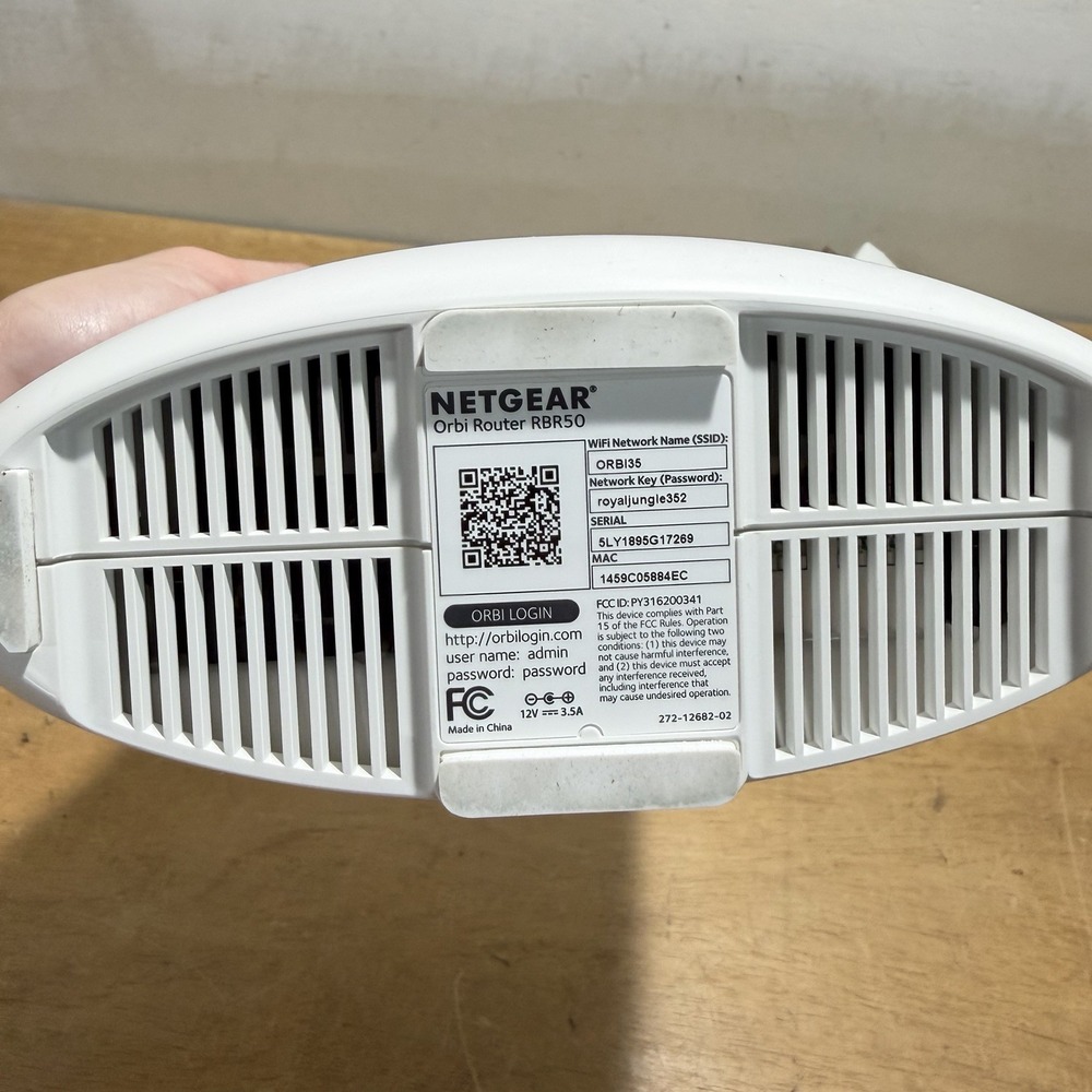 Netgear Orbi RBR50 AC3000 Tri-Band WiFi Mesh Router White RBR50v2 Tested - Picture 4 of 5